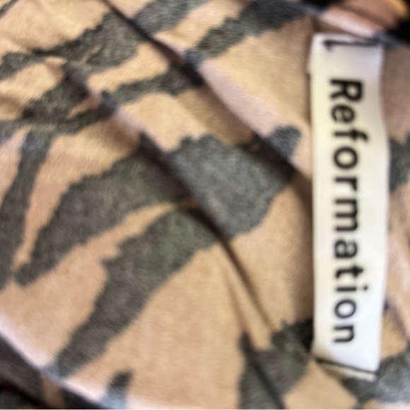 Reformation Womens Elegant Tiger Print Dress Size 4 NWT - Picture 10 of 14